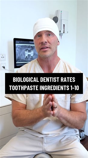 Dr. Dominik Nischwitz on Instagram: "Not all toothpaste ingredients are safe, some are unnecessary, and others are potentially harmful. In this video, I rate the most common ones from 0 to 10: What to keep, what to ditch, and what actually protects your teeth. Fluoride? 0. Hydroxyapatite + coconut oil? 10s across the board. Triclosan and SLS? Don’t even touch them. Cheers, Dr. Dome 🐺"