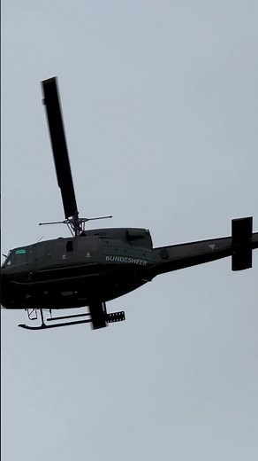 Fly-over | Austrian Bundesheer Agusta Bell 212 helicopter