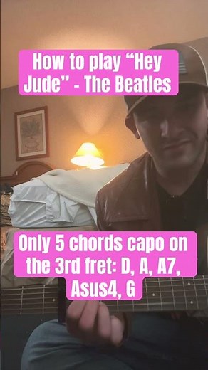 Guitar how to play “Hey Jude”-The Beatles #guitar #music #fyp #4urpage #acousticguitar #musicshorts