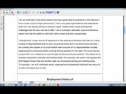 Sample CV