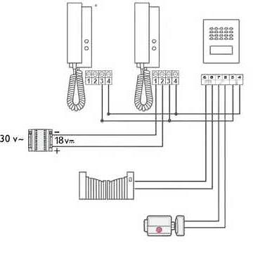 Schéma électrique de interphone 📞🚪🔊