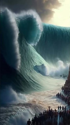 What people think Moses splitting the Red Sea looked like vs. What it really could’ve looked like 🤯