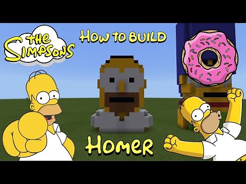 How to Build Homer Simpson from The Simpsons in Minecraft!!