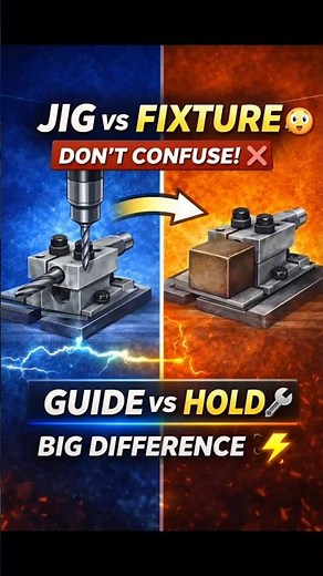 Jig vs Fixture — Simple Trick to Remember 🤯
