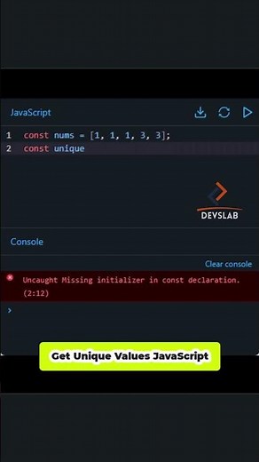 JavaScript Trick: Remove Duplicates Instantly #coding #javascript #developer