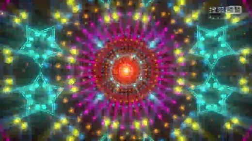 动感炫彩万花筒舞台LED背景高清视频素材