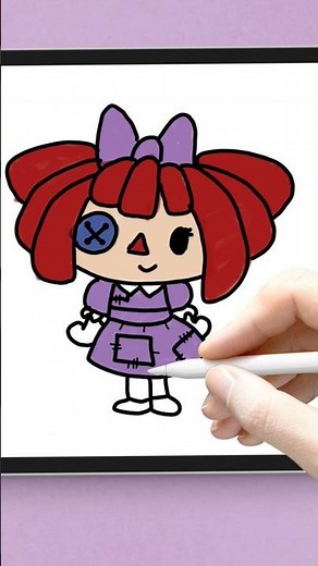 How to Draw Ragatha Easy! 🧵✨ Step-by-Step Tutorial #Shorts