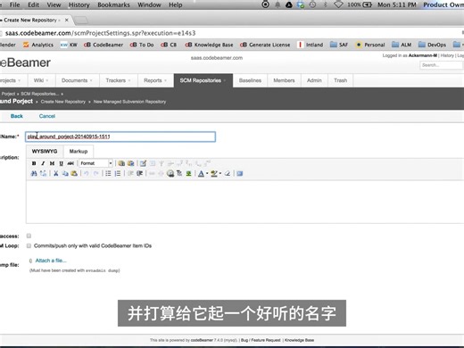 Codebeamer-如何设置颠覆代表