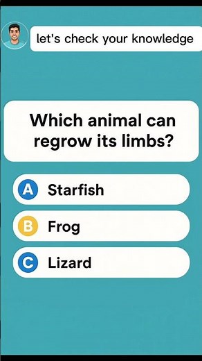 🔁 Regrow Limbs?! Guess the Right Animal! | Amazing Facts