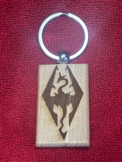Skyrim Dragon Key Chain! - Etsy