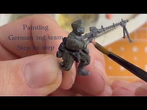 I finished the MG34 team – detailed painting step by step