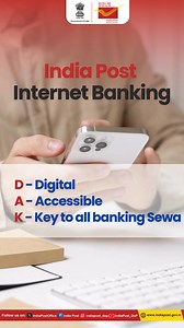 Bank anytime, anywhere with India Post Internet Banking—safe, simple, and at your fingertips #IndiaPost #InternetBanking #DakSewaJanSewa Jyotiraditya M Scindia Dr.Chandra Sekhar Pemmasani MyGovIndia Press Information Bureau - PIB, Government of India DDNewsLive All India Radio News Amrit Mahotsav | India Post