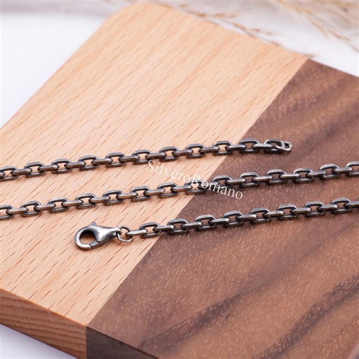 Sterling Silver Cable Anchor Chain Necklace 2mm - Etsy