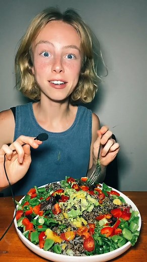 (Part 1)🔥How I make my WILD Rice Salad🔥 SOOO GOOD 4 SUMMER🌱#plantbasedrecipes #healthyrecipes #saladreci #viralreels #viralvideo #viralpost #reelsviral #reels2023 | Orim Ideas