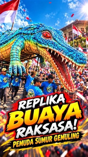 CHASED BY THE CROCODILE OGOH-OGOH #independenceday