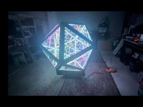Infinity Mirror Icosahedron DIY Tutorial How To Make Your Own - Sacred Geometry Tesseract Hypercube
