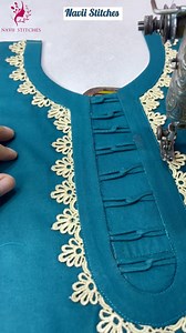 Neck design with Lace and Loops #sewinghacks #sewingtutorial #sewingtips #sewing #sewingproject #sewingforbeginners #viralpost2025シ | Navii Stitches