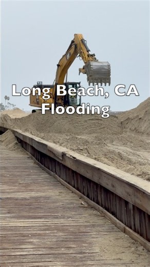 Long Beach, CA - Flooding | 4K 60 FPS | Tropical Storm Rachel - Coastal Erosion