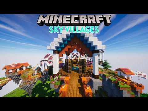 Minecraft: SKY VILLAGES (BRAND NEW UNIQUE FLOATING SKY VILLAGES) Mod Showcase