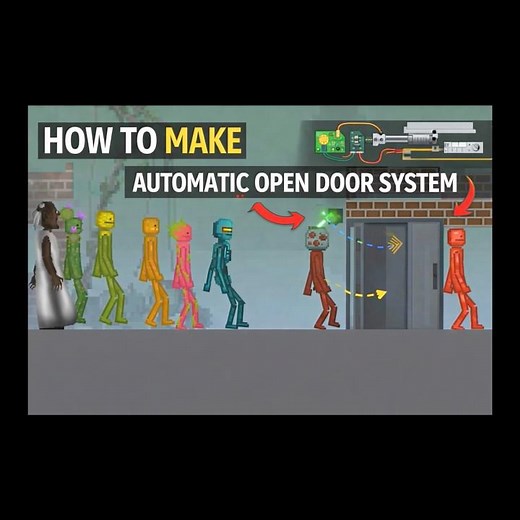 How to Make Automatic Door System in Melon Sandbox #melonsanbox #foryou #sandbox