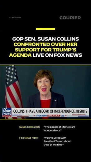 Even Fox News admits Sen. Susan Collins (R-ME) is a key supporter of Donald Trump in the U.S. Senate