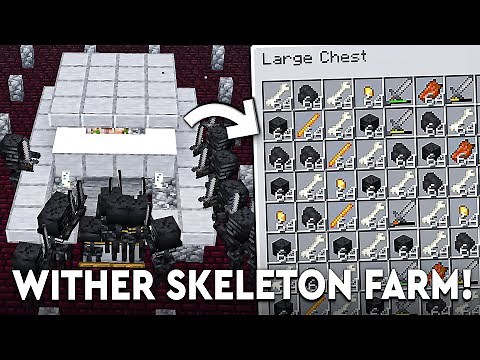 Minecraft Wither Skeleton Farm 1.21 - BEST DESIGN - SIMPLE EASY!