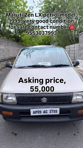 Maruti Zen LX petrol model, 1999 Very good condition for sale Owner contact number ☎️9553037993 | Mohd Mujeed Bhai