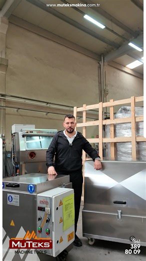 Elinizde parça temizleme devri bitti 👍😎Muteks•Pnomatik Döner Sepetli Parça Yıkama Makinaları📌