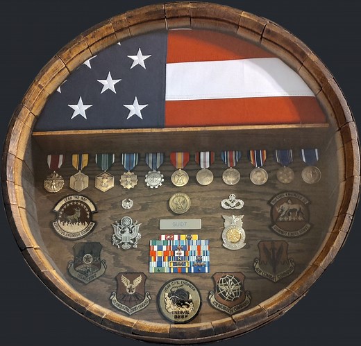 WHISKEY Barrel Retirement Gift Shadow Box for Military Army Air Force Navy Coast Guard Marines Space Force Law Enforcement First Responder - Etsy