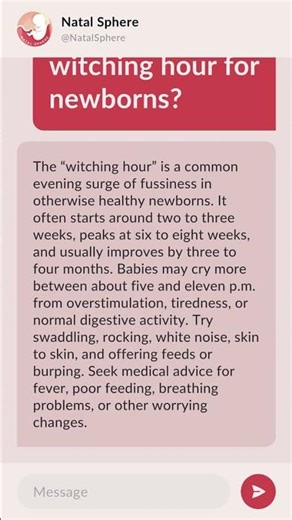 What is the witching hour for newborns?
