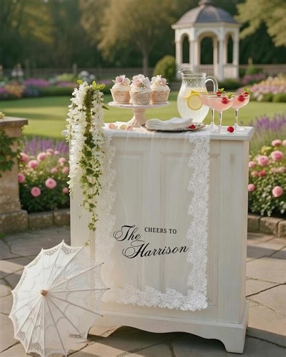 Personalized Lace Bar or Event Sign, Wedding, Birthday, Anniversary Sign, Custom Name Bar Wedding Sign - Etsy