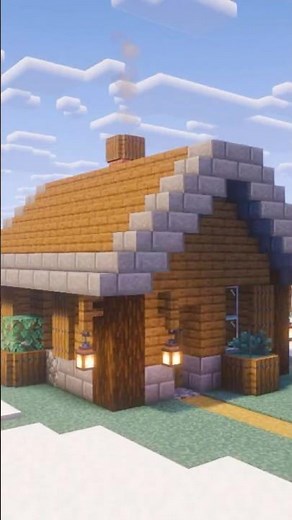 Minecraft Cozy Winter Cabin ☃️🩵 | Easy Build