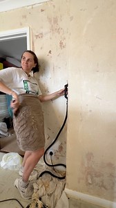 122K views · 560 reactions | 1970’s Living room makeover Part 2 - Not my best fashion look but sometimes when you’re tackling tons of wood chip, you have to do what’s necessary! Thank god for heavy duty scrapers, steamers and @screwfix down the road  Stay tuned for part 3! | Bang On Style | Facebook