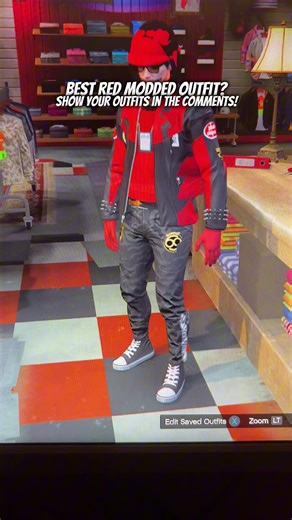 Red Modded Outfit Showcase in GTA