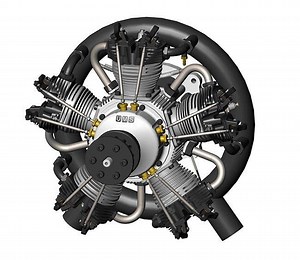 UMS 210cc Gas - 5 Cylinder Radial 4 Stroke Engine - CH-ignitions