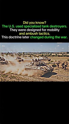 US Tank Destroyers Used Ambush Tactics