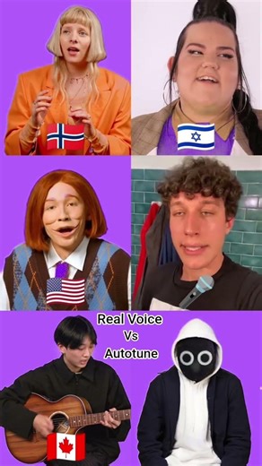 Real Voice vs Autotune 🎤 🎶 Who do you think has the best voice, and who is number one?🎶🎤👀🔥