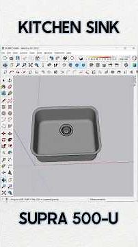 How to Model Kitchen Sink in SketchUp #sketchuptutorial #shorts #sketchup_core