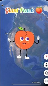 Giant Peach 🍑 On Google Earth 🌎#shots #sacredstrom26