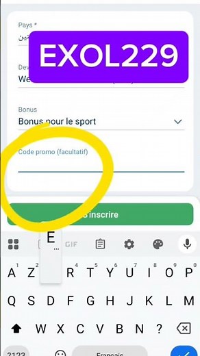 Comment s'inscrire sur 1xbet avec un code promo ?