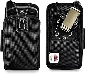 Turtleback Mobile Computer Case Made for Zebra Motorola MC55 Touch Computer MC55EO Nylon Holster, 2 Belt Clips (Metal Clip & Belt Loop) Mobile Scanner Holder Fits Devices 6 1/4" X 3 1/8" X 1 3/8"