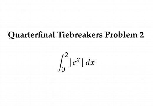 MIT Integration Bee 2025 Quarterfinals, Tiebreakers Problem #2
