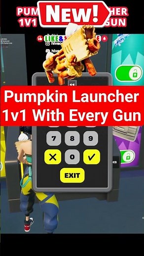 PUMPKIN PIE LAUNCHER 1V1 with every gun FORTNITE @hivecr8 hivercr8
