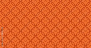 Seamless looped orange color minimalistic pattern motion graphics background. Abstract flat geometrical shape tile placed together moving in a single direction, animated seamless geometric pattern Stock Video