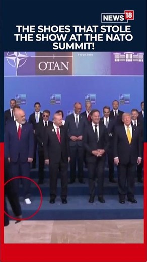 NATO Chief Mark Rutte Shows Donald Trump Albanian PM Edi Rama's White Shoes | Viral | News18