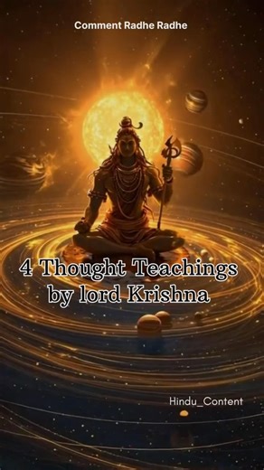 4 Teachings By lord Krishna #hindugod #hindudeity