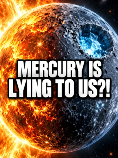They told you Mercury was a dead rock. NASA's MESSENGER found shrinking cliffs, hidden ice, and a magnetic field that should be IMPOSSIBLE. Everything you learned is wrong. Watch till the end. #NASA #SpaceFacts #Mercury #ScienceTok