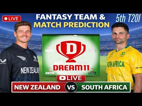 LIVE: NZ vs SA 5th T20I Dream11 Prediction | Fantasy Team Today