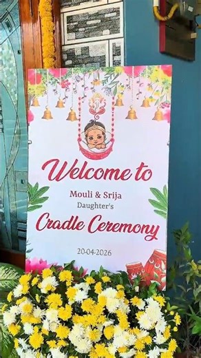 Our Baby Girl’s Cradle Ceremony 👶❤️ #shorts#cradleceremony #babygirl#namingceremony#shorts#cutebaby