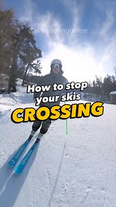 How to stop your skis crossing 😀 @skicoachingonline @podcastthelockerroom @connectsnowsports | SkiCoachingOnline